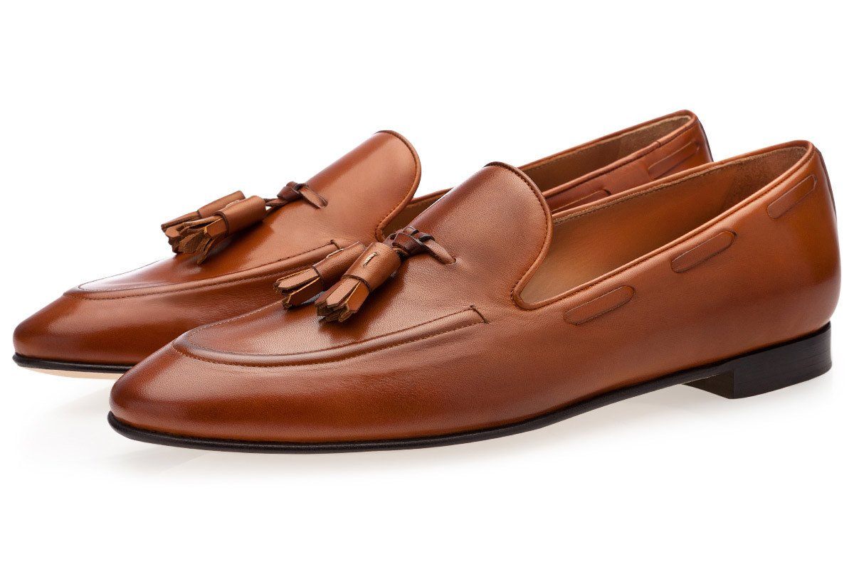 PHILIPPE NAPPA COGNAC LOAFERS Loafers Superglamourous
