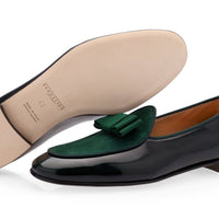 TANGERINE 3 BRUSHED GREEN BELGIAN LOAFERS Private Sale Superglamourous | Image 2