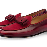 TANGERINE 3 BRUSHED BURGUNDY BELGIAN LOAFERS Private Sale Superglamourous | Image 1