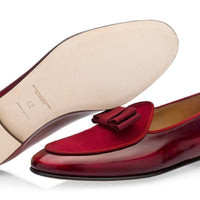 TANGERINE 3 BRUSHED BURGUNDY BELGIAN LOAFERS Private Sale Superglamourous | Image 2