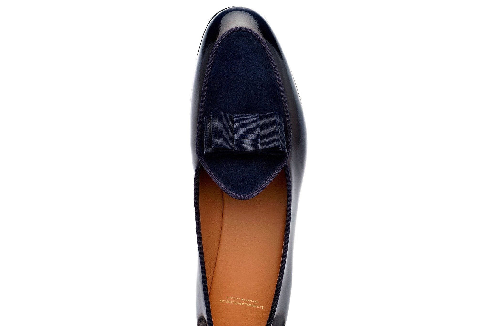 TANGERINE 3 BRUSHED NAVY BELGIAN LOAFERS – SUPERGLAMOUROUS display picture 2