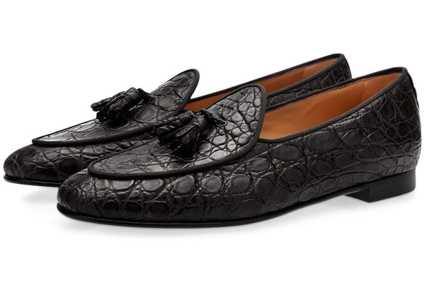 TANGERINE 2 MISSISSIPPI BLACK BELGIAN LOAFERS Belgian Loafers Superglamourous