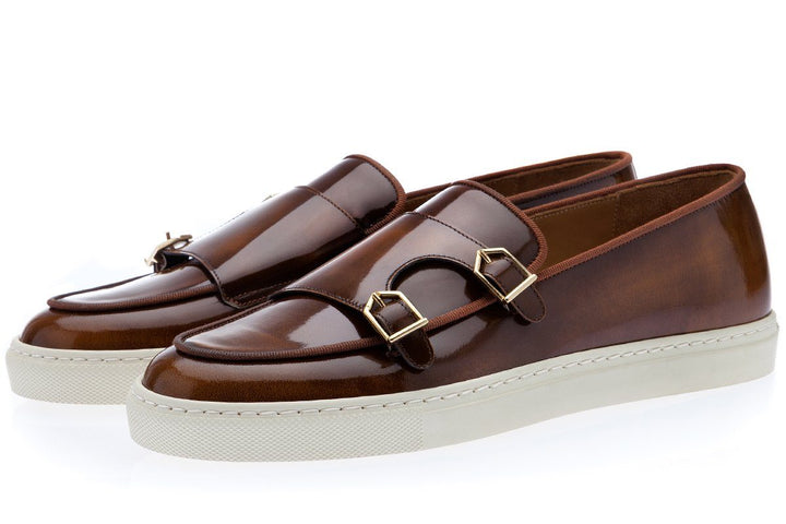 TANGERINE 7 BRUSHED COGNAC SKATE Sneakers Superglamourous