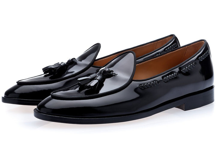 TANGERINE 8 BRUSHED BLACK BELGIAN LOAFERS Belgian Loafers Superglamourous