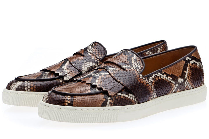 TANGERINE 10 PYTHON SADDLE SKATE Sneakers Superglamourous