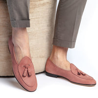 TANGERINE 2 NABUK CREPE BELGIAN LOAFERS Belgian Loafers Superglamourous | Image 6