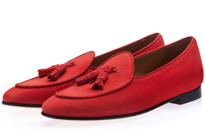 TANGERINE 2 NABUK GINGER BELGIAN LOAFERS Belgian Loafers Superglamourous