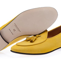 TANGERINE 2 NABUK MUSTARD BELGIAN LOAFERS Belgian Loafers Superglamourous | Image 2