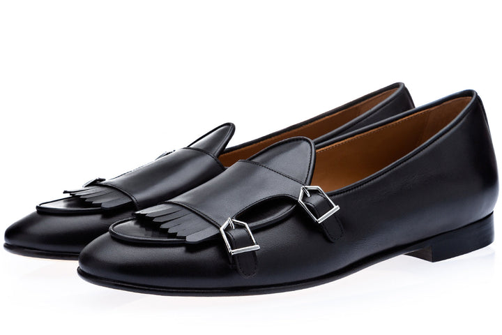 TANGERINE 7.1 NAPPA BLACK BELGIAN LOAFERS Belgian Loafers Superglamourous