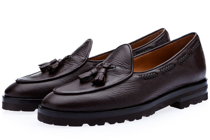 TANGERINE 8-T DEER COCOA BELGIAN LOAFERS Belgian Loafers Superglamourous